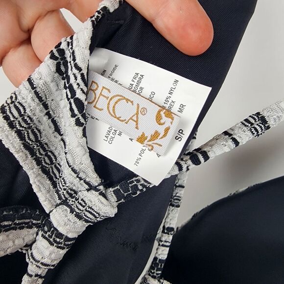 BECCA WOMENS SMALL Symphony Liz Plunge One Piece SWIMSUIT STRAPPY REBECCA VIRTUE - Picture 7 of 9